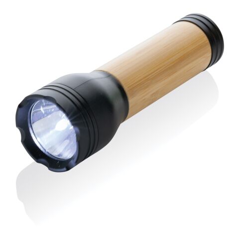 Lampe 3W en plastique recyclé RCS et bambou Lucid noir-marron | sans marquage | non disponible | non disponible