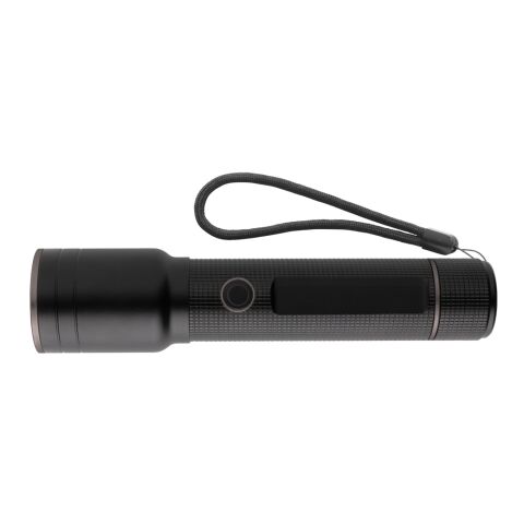 Torche robuste rechargeable par USB en aluminium recyclé RCS noir | sans marquage | non disponible | non disponible