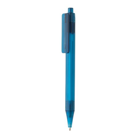 Stylo transparent X8 en rPET GRS bleu | sans marquage | non disponible | non disponible