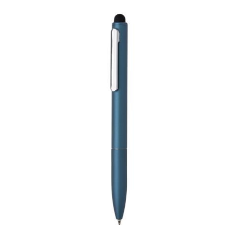 Stylo en aluminium recyclé certifié RCS avec stylet Kymi bleu royal | sans marquage | non disponible | non disponible