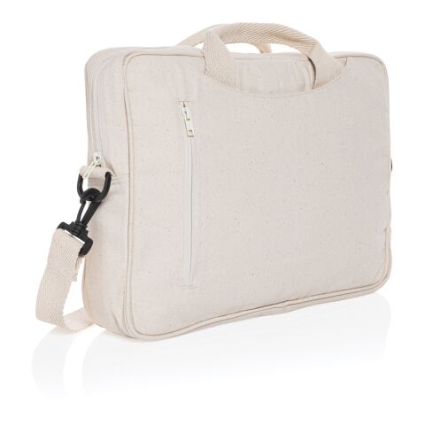 Sacoche ordinateur 15,4&#039;&#039; en coton recyclé AWARE™ Laluka blanc | sans marquage | non disponible | non disponible | non disponible