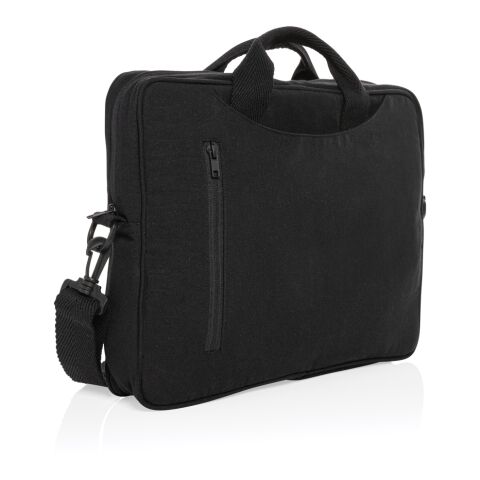 Sacoche ordinateur 15,4'' en coton recyclé AWARE™ Laluka noir | sans marquage | non disponible | non disponible | non disponible