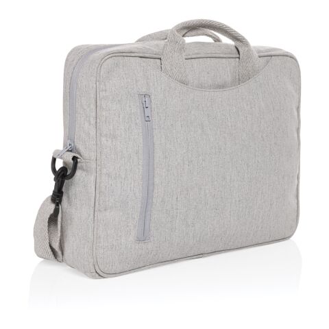 Sacoche ordinateur 15,4'' en coton recyclé AWARE™ Laluka gris | sans marquage | non disponible | non disponible | non disponible