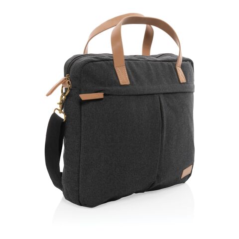 Sac ordinateur Impact AWARE™ en toile 16oz recyclé noir | sans marquage | non disponible | non disponible | non disponible