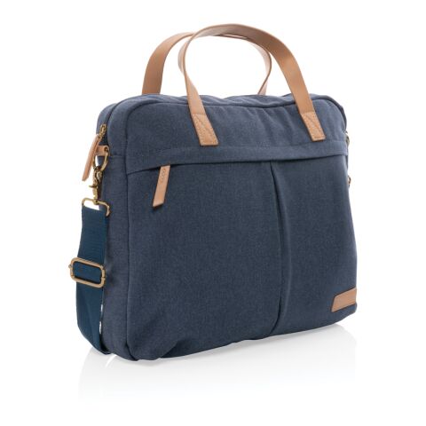 Sac ordinateur Impact AWARE™ en toile 16oz recyclé bleu | sans marquage | non disponible | non disponible | non disponible