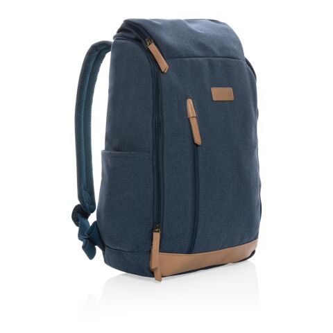 Sac à dos ordinateur Impact AWARE™ en toile 16oz recyclé bleu | sans marquage | non disponible | non disponible | non disponible