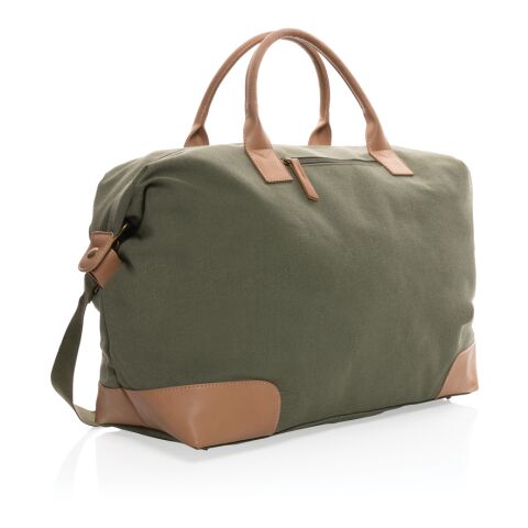 Sac weekend Impact AWARE™ en toile 16oz recyclé vert | sans marquage | non disponible | non disponible | non disponible