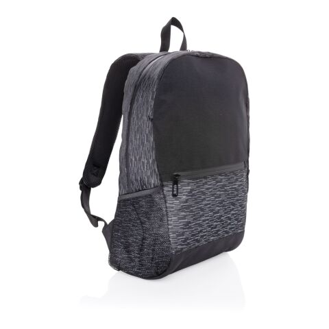 Sac à dos réfléchissant pour ordinateur portable en RPET noir | sans marquage | non disponible | non disponible | non disponible