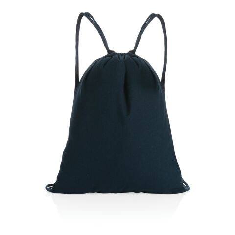 Sac à dos cordelettes en coton recyclé 145 gr Impact AWARE™ bleu marine | sans marquage | non disponible | non disponible | non disponible