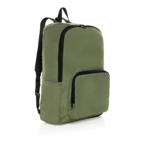 Sac à dos classique pliable en rPET AWARE™ Dillon vert | sans marquage | non disponible | non disponible | non disponible
