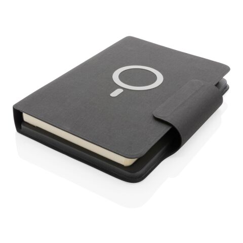 Carnet de notes A5 avec chargeur magnétique 10 W Artic noir | sans marquage | non disponible | non disponible