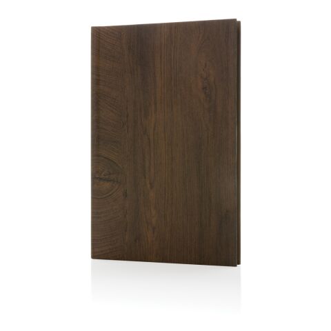 Cahier A5 imprimé bois Kavana marron foncé | sans marquage | non disponible | non disponible