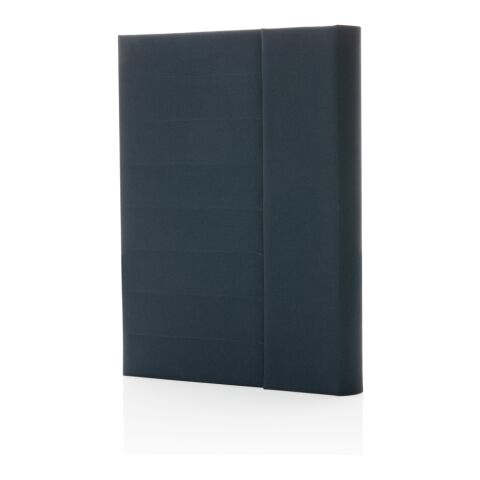 Carnet de notes A5 avec fermeture magnétique Impact Aware™ bleu marine | sans marquage | non disponible | non disponible