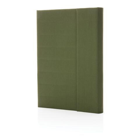 Carnet de notes A5 avec fermeture magnétique Impact Aware™ vert | sans marquage | non disponible | non disponible