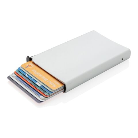 Porte cartes anti-RFID en aluminium argent | sans marquage | non disponible | non disponible