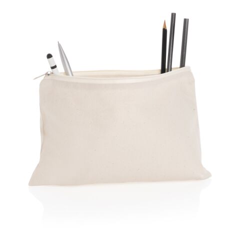 Trousse à crayons en toile recyclée non teintée Aware™ blanc | sans marquage | non disponible | non disponible