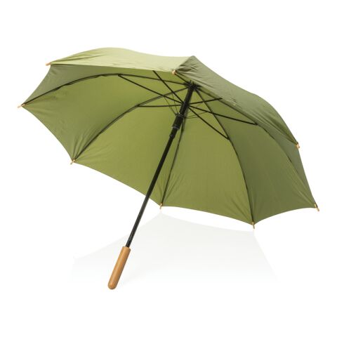 Parapluie 23&quot; en rPET et bambou ouverture auto Impact AWARE™ vert | sans marquage | non disponible | non disponible