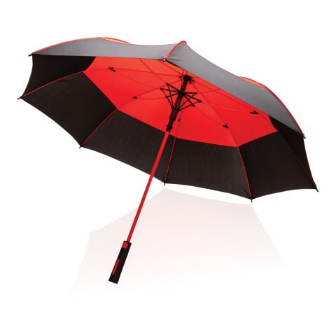 Parapluie tempête 27&quot; en rPET ouverture auto Impact AWARE™ rouge | sans marquage | non disponible | non disponible