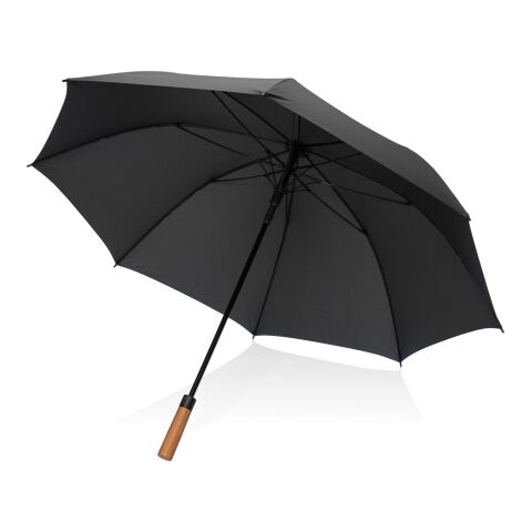 Parapluie 30&quot; en rPET Aware™ et poignée en acacias noir | sans marquage | non disponible | non disponible
