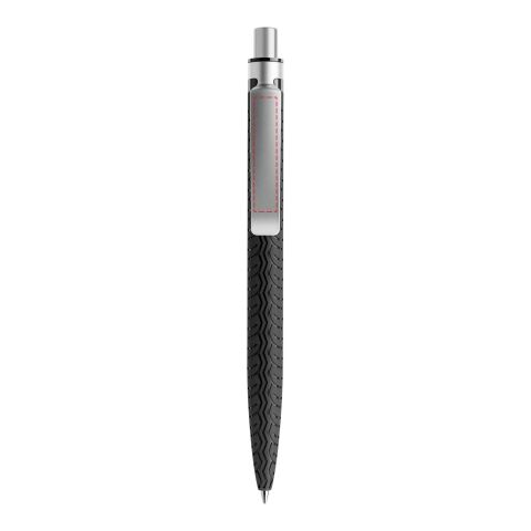 Prodir QS03 stylo à bille à poussoir mat et agrafe métal noir/argent | non disponible | sans marquage