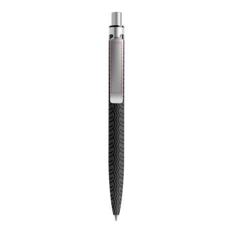 Prodir QS03 stylo à bille à poussoir Soft Touch et agrafe métal noir/argent | non disponible | sans marquage