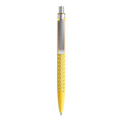 Prodir QS40 stylo à bille à poussoir Soft Touch et agrafe métal jaune/argent | non disponible | sans marquage