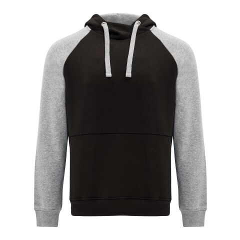 Sweat à capuche Badet unisexe bicolore Standard | Noir-Gris | XS | sans marquage | non disponible | non disponible | non disponible