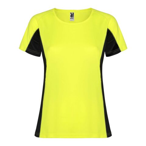 T-shirt de sport Shanghai à manches courtes pour femme Standard | Fluor Yellow-Noir | M | sans marquage | non disponible | non disponible | non disponible
