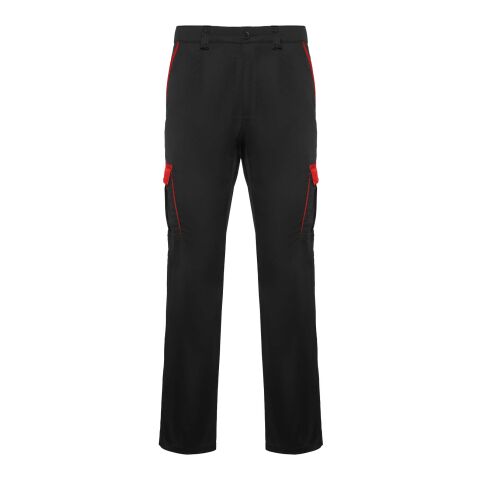 Pantalon de travail Trooper de 250&nbsp;g/m2 Standard | Noir-Rouge | 48 | sans marquage | non disponible | non disponible | non disponible