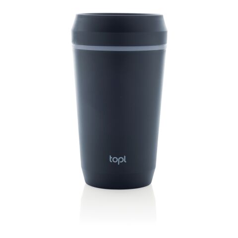 Mug 354 ml avec couvercle 360 en plastique recyclé Topl blue marin | sans marquage | non disponible | non disponible