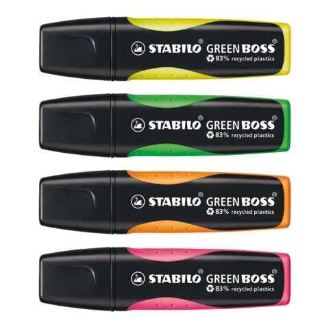 STABILO GREEN BOSS Set de bureau de 4 surligneurs non disponible | Tampographie 1 couleur