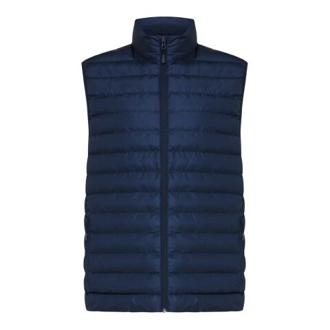 Bodywarmer homme en polyester recyclé Iqoniq Meru bleu marine | XXL