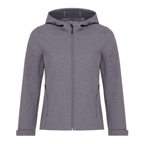 Veste femme soft shell en polyester recyclé Iqoniq Makalu gris chiné volcanique | S | sans marquage | non disponible | non disponible | non disponible