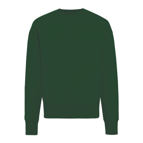 Sweater à col rond en coton recyclé Iqoniq Kruger vert forêt | S | sans marquage | non disponible | non disponible | non disponible