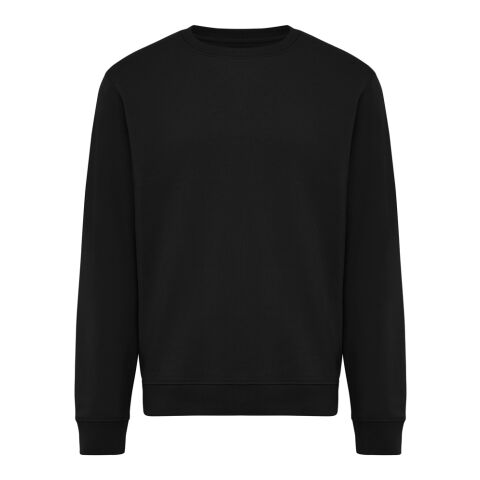 Sweater à col rond en coton recyclé IQONIQ Torla noir | XS