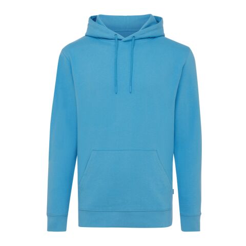 Sweat à capuche en coton recyclé Iqoniq Jasper Bleu Tranquille | XS | sans marquage | non disponible | non disponible | non disponible