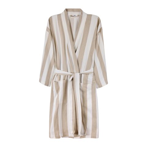 VINGA Peignoir L/XL hammam GRS Ornos beige-blanc | sans marquage | non disponible | non disponible | non disponible