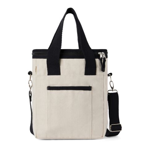 VINGA Tote bag isotherme en toile recyclée AWARE™ Volonne blanc cassé-noir | sans marquage | non disponible | non disponible
