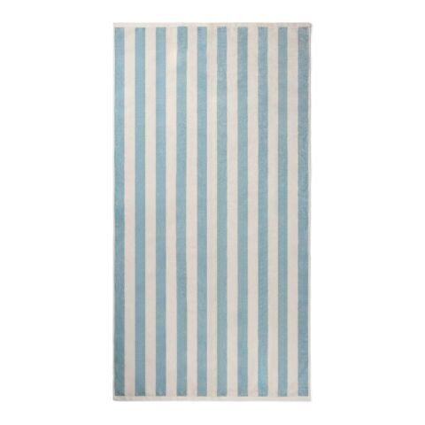 VINGA Serviette de plage GRS Lagoa bleu clair-blanc | sans marquage | non disponible | non disponible | non disponible