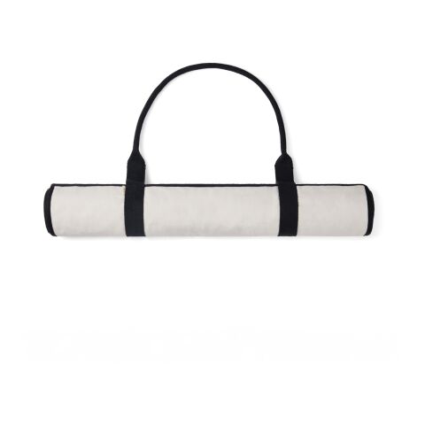 VINGA Tapis de plage en toile recyclée AWARE™ Volonne blanc cassé-noir | sans marquage | non disponible | non disponible | non disponible