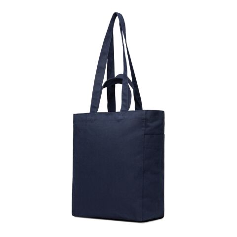 VINGA Tote bag avec zip en toile recyclée Hilo AWARE™ bleu marine | sans marquage | non disponible | non disponible | non disponible