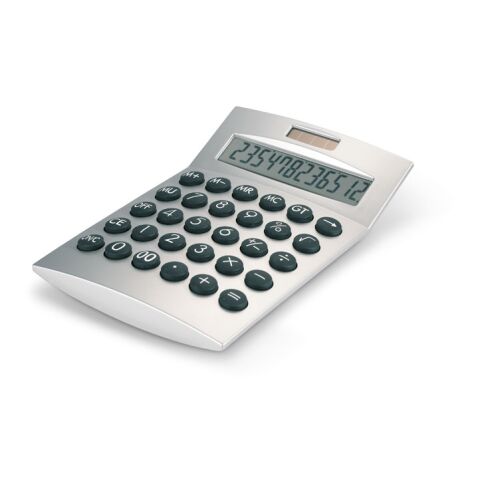 Calculatrice 12 chiffres en plastique argent mate | sans marquage | non disponible | non disponible