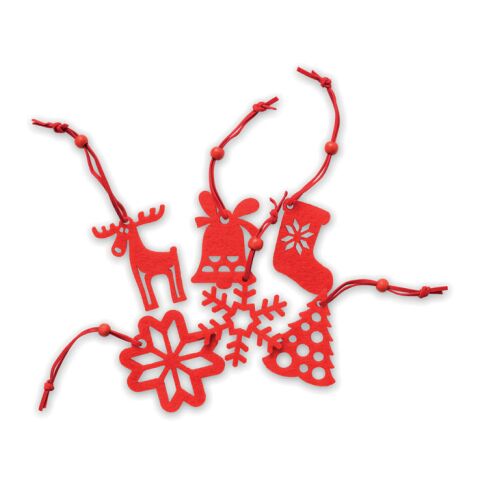 6 décoration en feutre rouge | sans marquage | non disponible | non disponible | non disponible