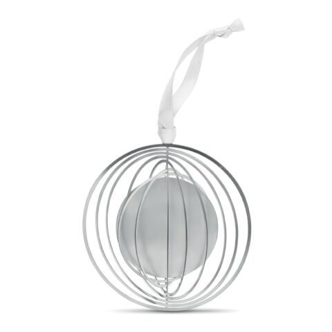 Décoration forme ronde ruban argent | sans marquage | non disponible | non disponible | non disponible