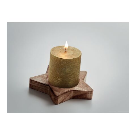 Bougeoir étoile avec bougie doré | sans marquage | non disponible | non disponible