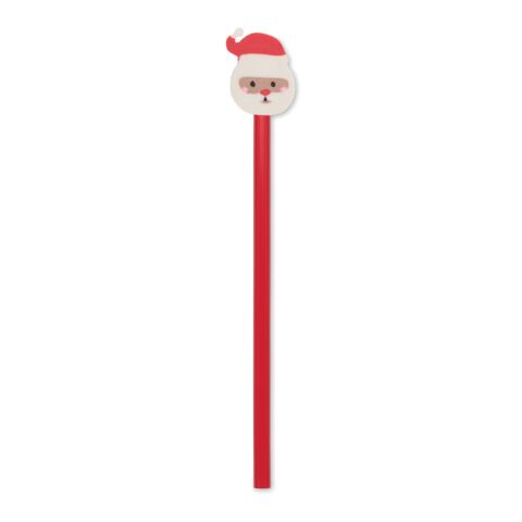 Crayon Noël avec gomme rouge