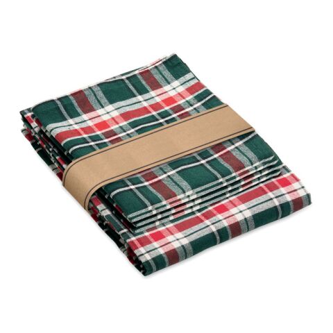 Nappe à carreaux en coton. multicolore