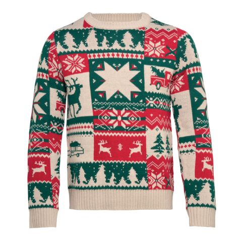 Pull de Noël tricoté S-M beige