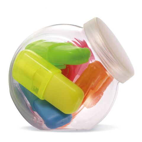 5 Surligneurs dans un pot multicolore | sans marquage | non disponible | non disponible | non disponible