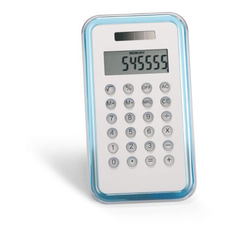 Calculatrice dual 8 chiffres bleu transparent | sans marquage | non disponible | non disponible